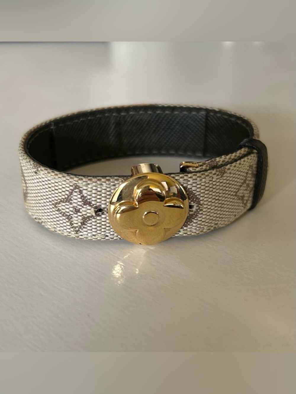 Louis Vuitton Beige Mini Lin Good Luck Bracelet